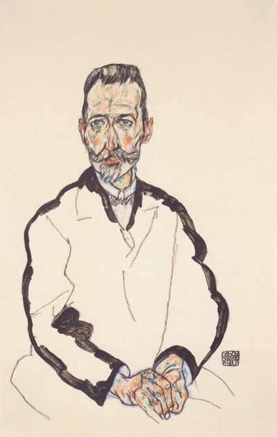 Portrait of Heinrich Benesch by Egon Schiele